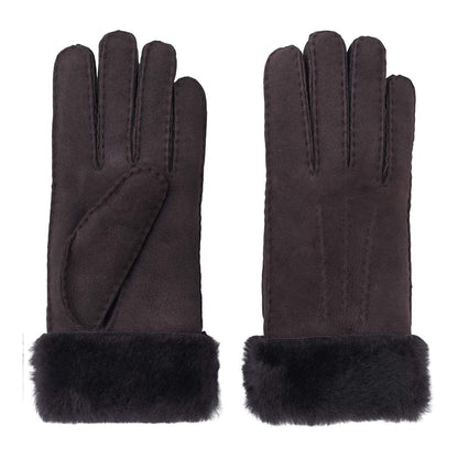 Dames Leren Handschoenen met Schapenvacht & Warme Bontafwerking