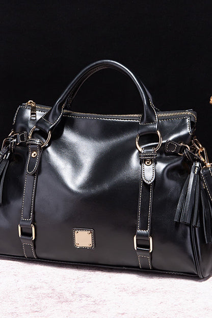 Caramel Flow Hobo Bag – Grote Leren Schoudertas met Stijlvolle Look