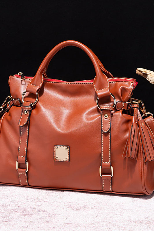 Caramel Flow Hobo Bag – Grote Leren Schoudertas met Stijlvolle Look