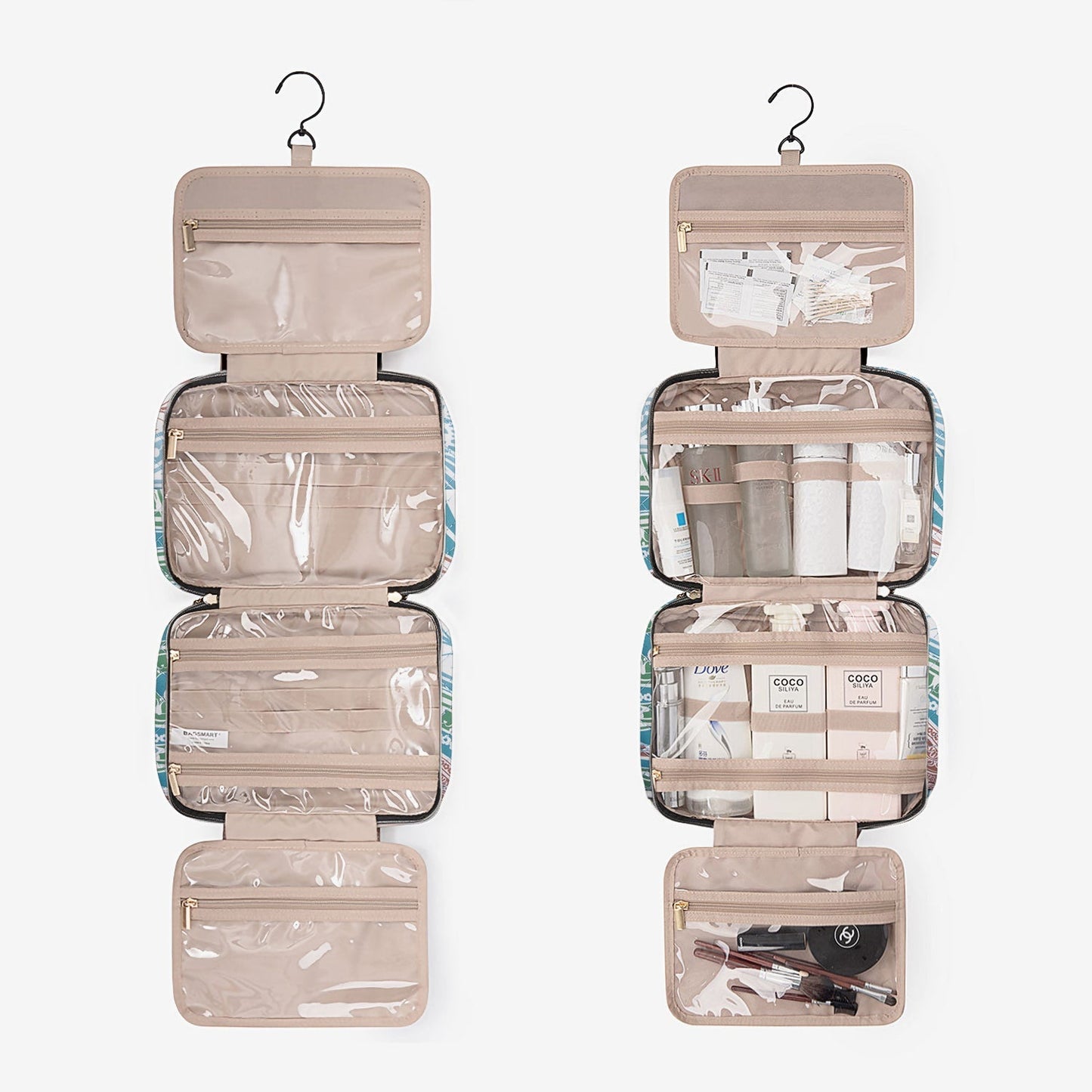 Paisley Waterdichte Toilettas – Opvouwbaar met Ophanghaak & Meerdere Compartimenten