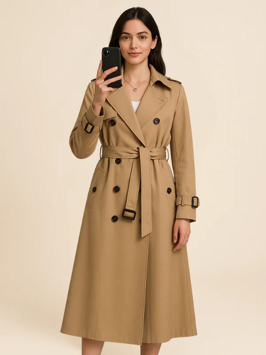 Victoria | Klassieke Dames Trenchcoat – Elegante Tijdloze Jas met Ceintuur