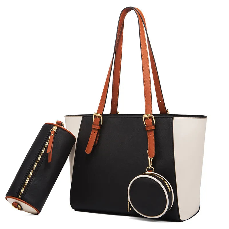 3-Delige Dames Handtassen Set – Shopper, Schoudertas & Portemonnee in Één
