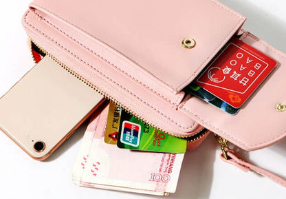 Dames Crossbody Telefoontas – Compacte Schoudertas & Portemonnee met Meerdere Vakken
