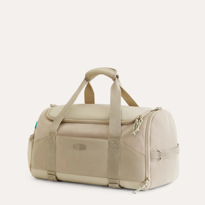 Beige Duffeltas 36L – Waterafstotende Sport- & Reistas met Schoenenvak en Meerdere Vakken voor Gym & Reizen
