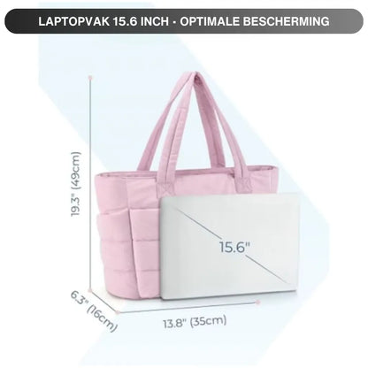 Puffer Tote Bag Zwart – Lichtgewicht & Trendy