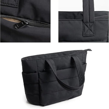Puffer Tote Bag Zwart – Lichtgewicht & Trendy