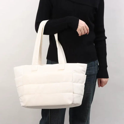 Puffer Tote Bag Zwart – Lichtgewicht & Trendy