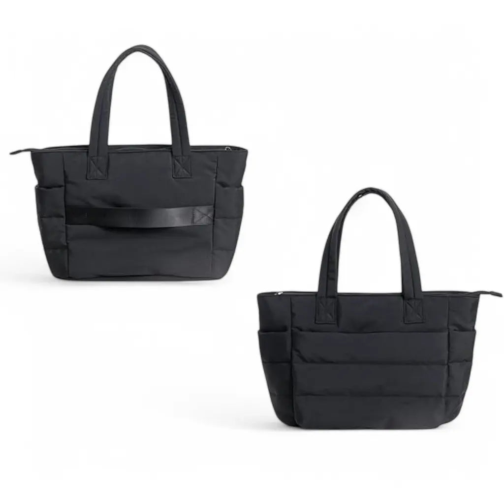 Puffer Tote Bag Zwart – Lichtgewicht & Trendy