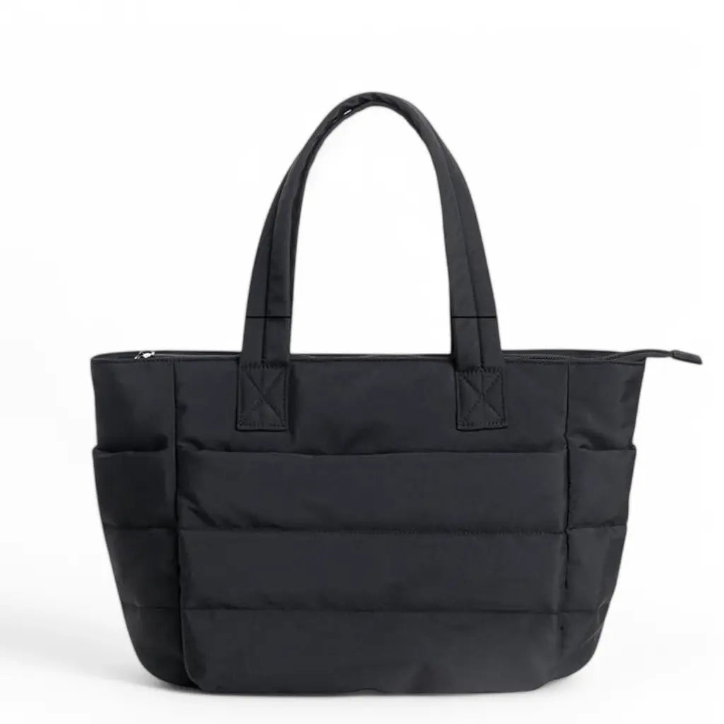Puffer Tote Bag Zwart – Lichtgewicht & Trendy