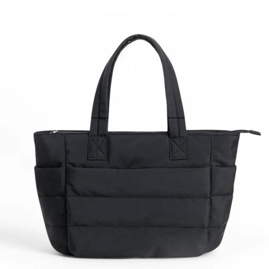 Puffer Tote Bag Zwart – Lichtgewicht & Trendy