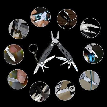 Multitool Zakmes 11-in-1 – Compact & Sterk – Voor Outdoor, Camping & Noodgevallen
