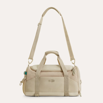 Beige Duffeltas 36L – Waterafstotende Sport- & Reistas met Schoenenvak en Meerdere Vakken voor Gym & Reizen