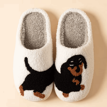 Teckel Pantoffels – Warme en Zachte Slippers met Hond Design