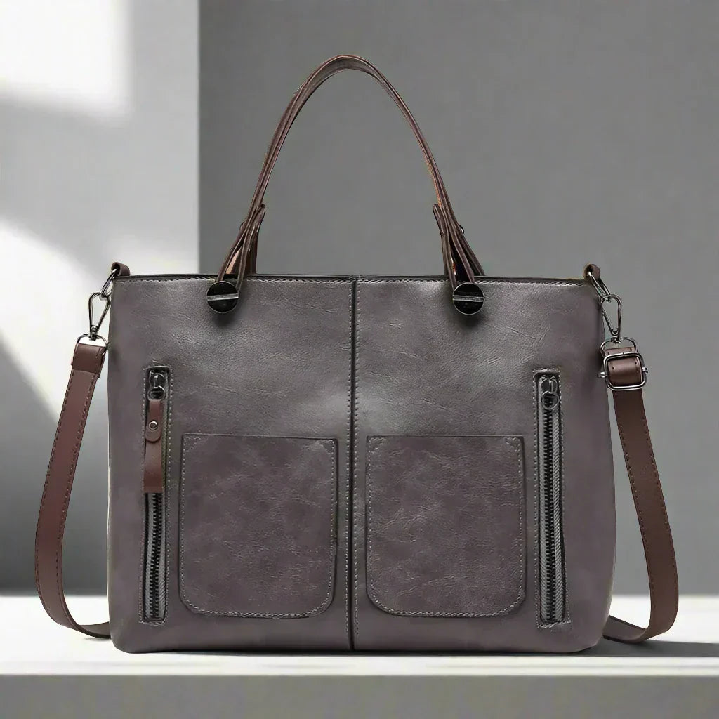 Zoe | Vegan Leren Schoudertas voor Dames – Elegant, Duurzaam & Ruim