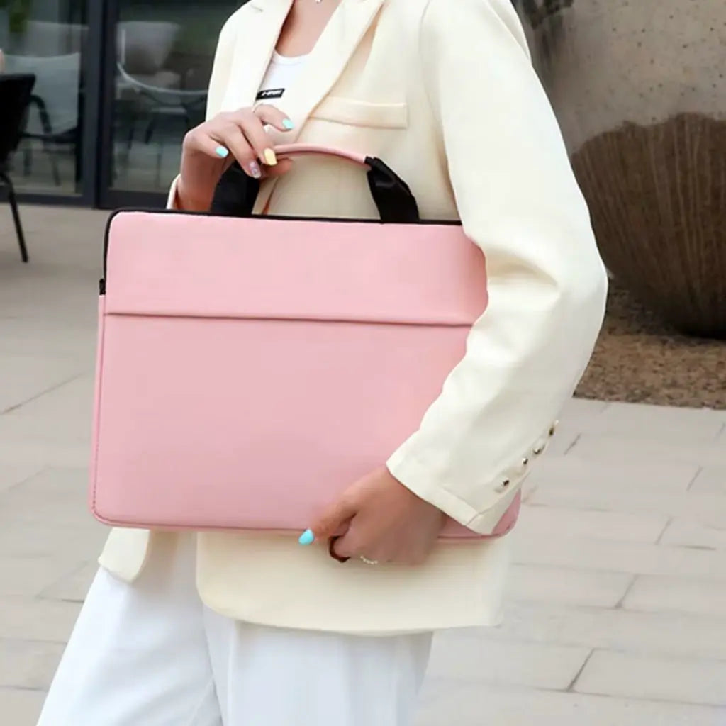 Elegante dames laptoptas 17 inch roze – Stijlvol & functioneel