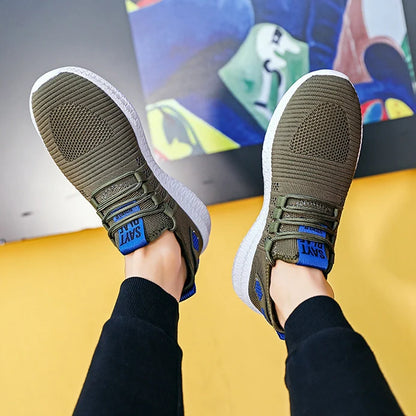 Heren Sneakers – Ademend Mesh Sportschoenen met Comfortabele Zool