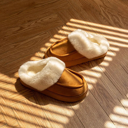 Dames Warme Pantoffels met Bontvoering – Comfortabele Winter Slippers