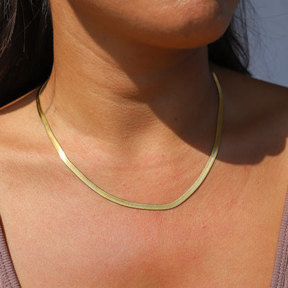 Snake Chain Ketting Goud – Minimalistische & Tijdloze Halsketting