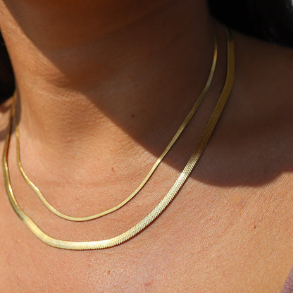 Snake Chain Ketting Goud – Minimalistische & Tijdloze Halsketting