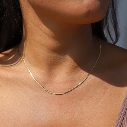 Snake Chain Ketting Goud – Minimalistische & Tijdloze Halsketting