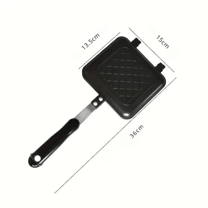 Dubbele Tosti Pan – Anti-aanbak Grillpan voor Gasfornuis – Compact & Draagbaar