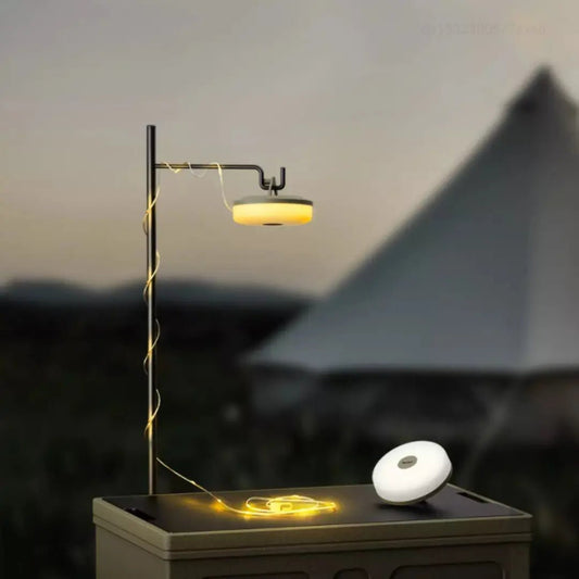 Draagbare LED Campinglamp met Ophangsysteem – Warm Wit Licht