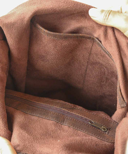 Bruine Leren Schoudertas Dames – Ruime Handtas van Echt Leer