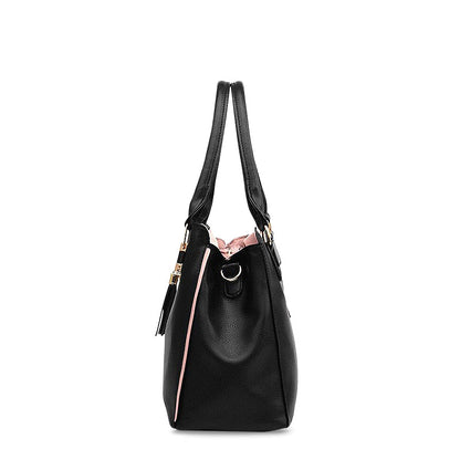 Trendy Zwarte Dames Handtas –  Verstelbare Schouderriem