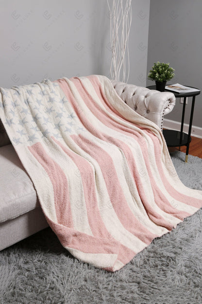 American Flag Luxe Fleece Plaid – Sterren & Strepen Deken 127x152 cm