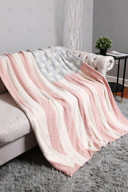 American Flag Luxe Fleece Plaid – Sterren & Strepen Deken 127x152 cm