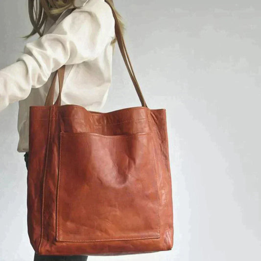 Leren Shopper Dames – Ruime Schoudertas van Echt Leer
