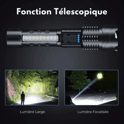 Tactische LED Zaklamp – Oplaadbaar, Waterdicht & 7 Lichtstanden