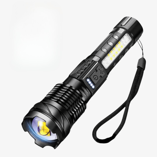 Tactische LED Zaklamp – Oplaadbaar, Waterdicht & 7 Lichtstanden