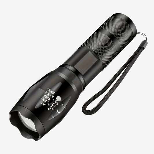 Tactische LED Zaklamp – Superhelder, Zoomfunctie & 5 Lichtmodi – Waterdicht en Compact
