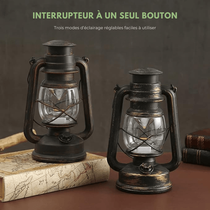 Vintage LED Lantaarn – Oplaadbaar & Dimbaar – Ideaal voor Camping of Sfeerverlichting