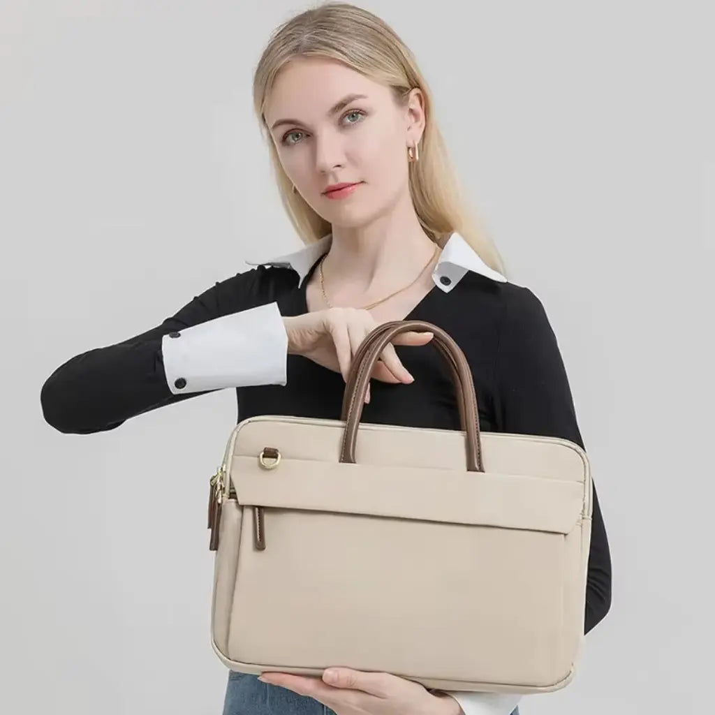 Laptoptas Beige voor Dames – Elegant & Functioneel