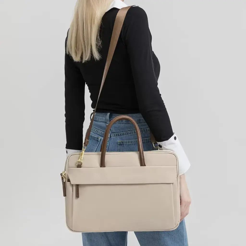 Laptoptas Beige voor Dames – Elegant & Functioneel