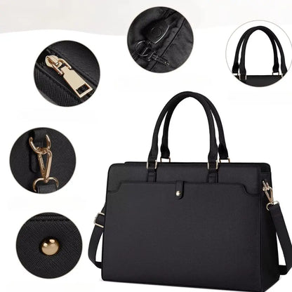 Laptoptas dames 15.6 inch zwart – Elegant, Zakelijk & Waterbestendig