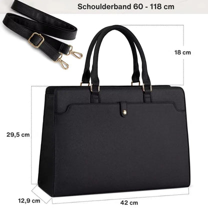 Laptoptas dames 15.6 inch zwart – Elegant, Zakelijk & Waterbestendig