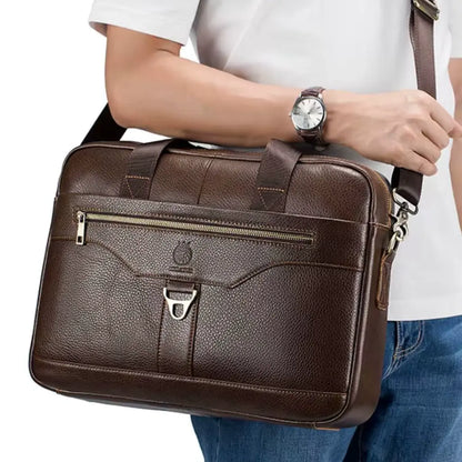 Leren laptoptas heren 16 inch bruin – Klassiek design & optimale bescherming
