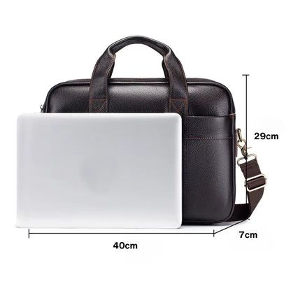 Leren Laptoptas Donkerbruin – Stijlvol & Duurzaam