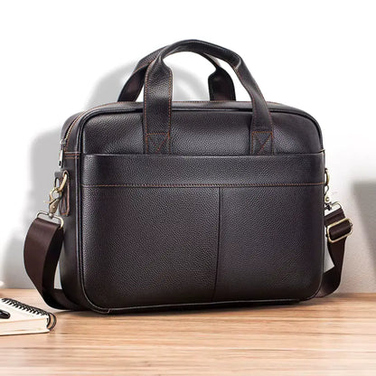 Leren Laptoptas Donkerbruin – Stijlvol & Duurzaam