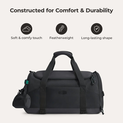 Beige Duffeltas 36L – Waterafstotende Sport- & Reistas met Schoenenvak en Meerdere Vakken voor Gym & Reizen
