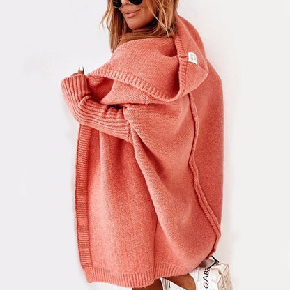 Oversized Dames Trui met Capuchon – Comfortabele Lange Hoodie in Meerdere Kleuren