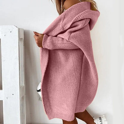 Oversized Dames Trui met Capuchon – Comfortabele Lange Hoodie in Meerdere Kleuren