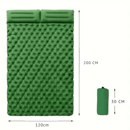 Opblaasbaar Dubbel Luchtbed met Kussen – Comfortabel & Draagbaar voor Outdoor