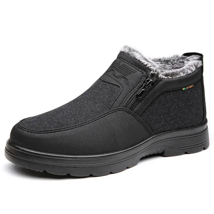 Heren Winter Instappers – Warme Winterschoenen met Bontvoering en Antislip Zool