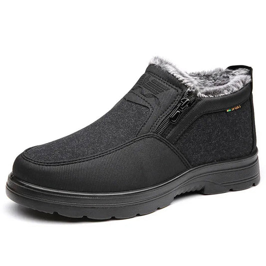 Heren Winter Instappers – Warme Winterschoenen met Bontvoering en Antislip Zool