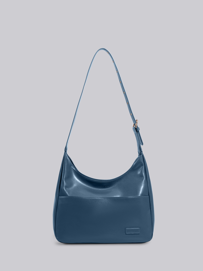 Zwarte Schoudertas – Minimalistisch & Ruim Design van Vegan Leer