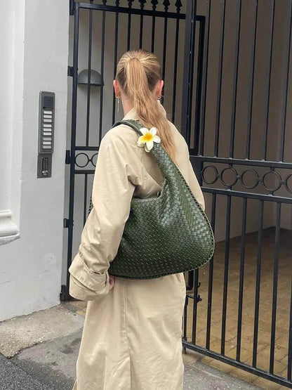 Geweven Schoudertas – Elegant, Trendy & Veelzijdig